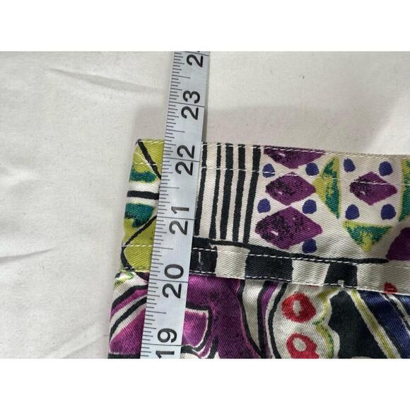 Chico's Colorful Abstract Art To Wear Button Up Jacket Top Size 2 - Picture 7 of 9